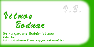 vilmos bodnar business card
